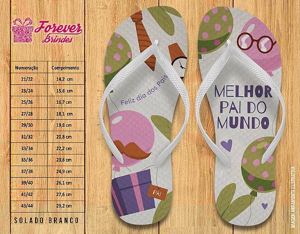 Chinelo Personalizado Dia dos Pais